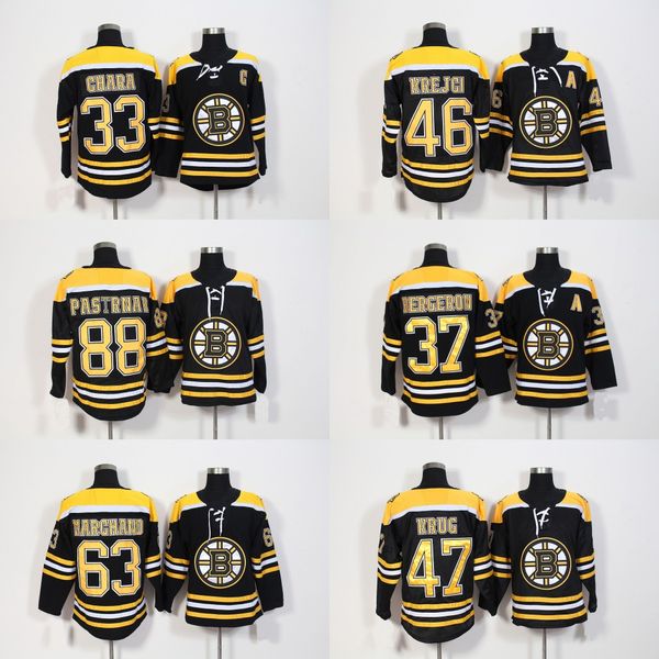 

88 Pastrnak Boston Bruins 33 Zdeno Chara 37 Patrice 40 Tuukka Rask 46 David Krejci 47 Torey Krug Brad Marchand Hockey Jerseys
