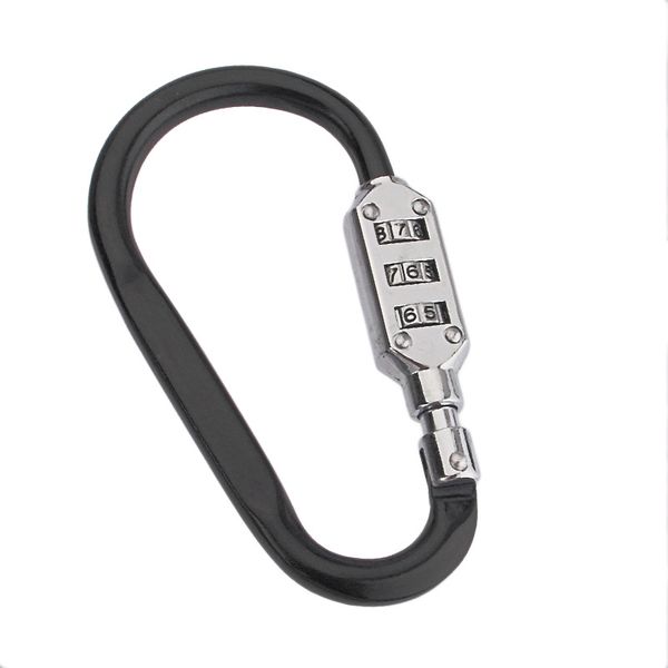 ARC Lock/Mountaineering Lock Tipo D Montanhista Fivela Combinação de cadeado de porta -malas Lock Gadgets ao ar livre