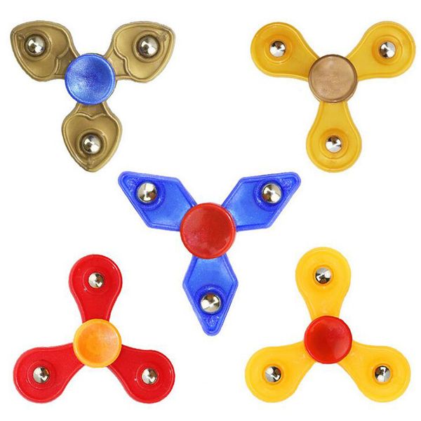 

2017 tri-spinner fidget toy plastic edc fidget hand spinner for autism and adhd rotation time long anti stress toys focus toy ing