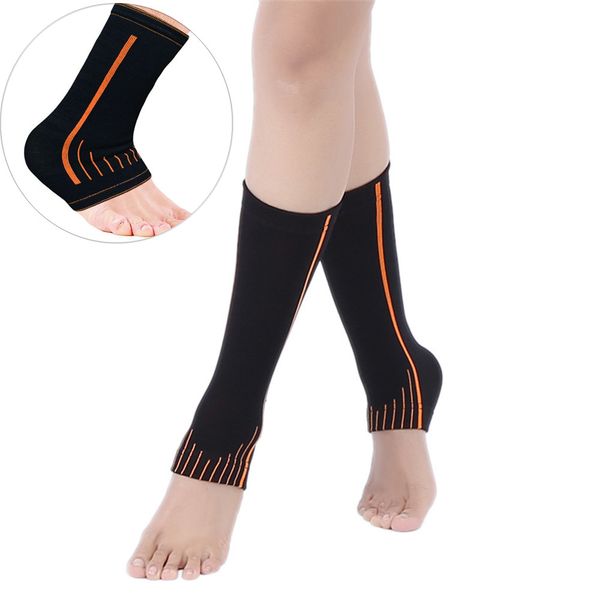

wholesale- new 1pc women nylon elastic sports support foot brace guard sports shin protector feet oc19, Black