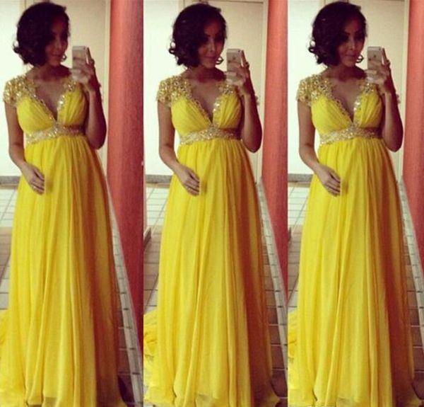 

robe de soiree 2017 nouveaute элегантные вечерние платья для беременных женщин cap рукавом кружева шифон желтый выпускного вечера случаю пла, White;pink