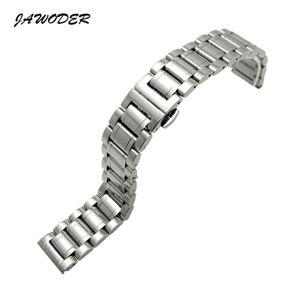 Jawoder Watch Band 14 18 19 20 21 22 24 26mm Erkekler Kadınlar Saf Katı Paslanmaz Çelik Parlatma İzle Kayışı Dağıtım Toka Bilezik