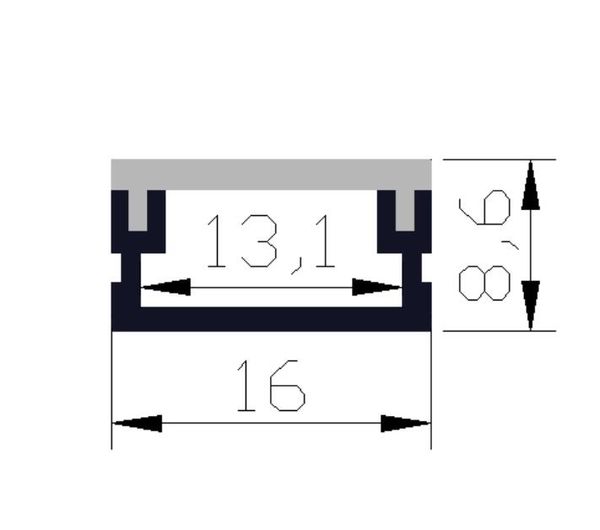 Kostenloser Versand, neue Ankunft, 2 m/Stück, 100 m/Los, hochwertige Slim-Channel-Aluminiumstreifen mit Abdeckung und Endkappen für LED-Streifen