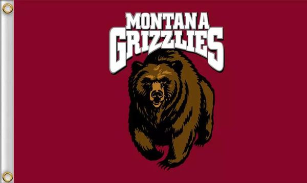 

Монтана Grizzlies флаг 90 х 150 см полиэстер NCAA Griz звезды и полосы баннер