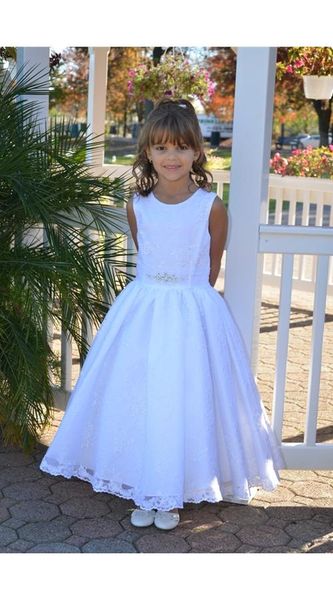 

lace crystals ball gown ankle length baby girl birthday party christmas princess dresses children girl party dresses flower girl dresses, White;blue