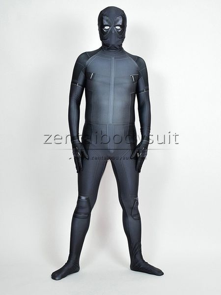 

x-force deadpool costume grey halloween deadpool party cosplay suit, Black;red