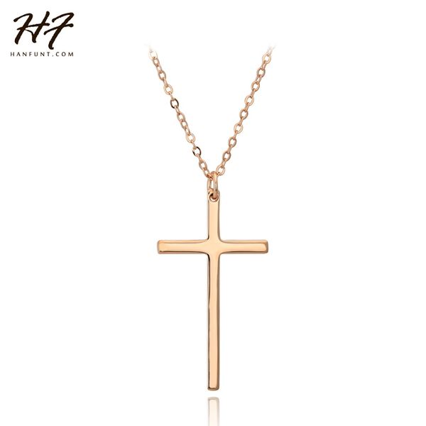 

wholesale-classic cross cross jesus christ pendant necklaces 18k gold plated fashion brand jewelry for women and men n265 n438, Silver