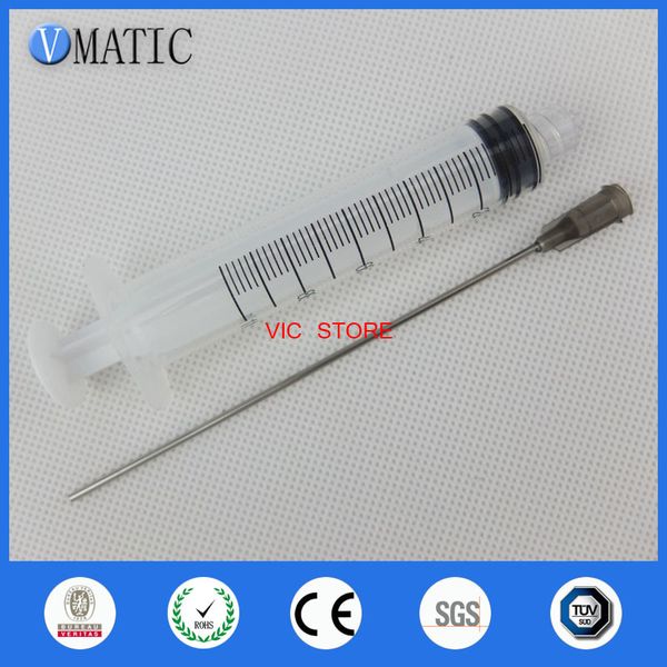 VMATIC PLASTIC 10ML / 10CC LUER LOCK LOCK SYRENSING Syringes con 16G Tensione smussata Fill Aghi 10 cm