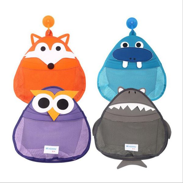 

bathroom bag cartoon folding eco-friendly hanging wall mesh bag pouch toy storage bag organizer with lanyard bathroom accessories