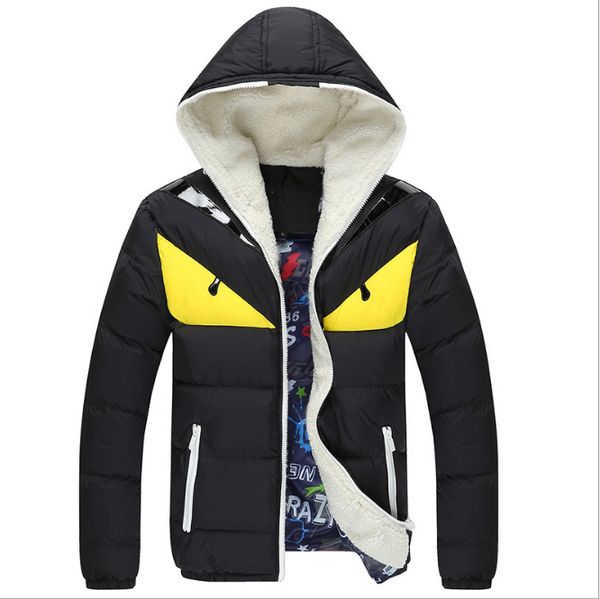 

Мода Марка Одежда Мужчины Зима Parka ворота шерсти с капюшоном Большие глаза пальто