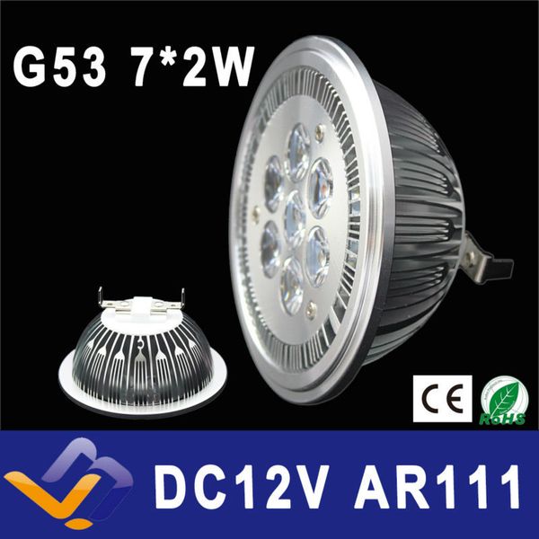 

wholesale- g53 es111 qr111 ar111 led lamp 14w spotlights warm white /nature white/cool white input dc 12v