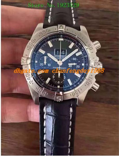 

luxury watches wristwatch brand new mens 1 motors stainless steel neptune black dial a44362 men watch, Slivery;brown