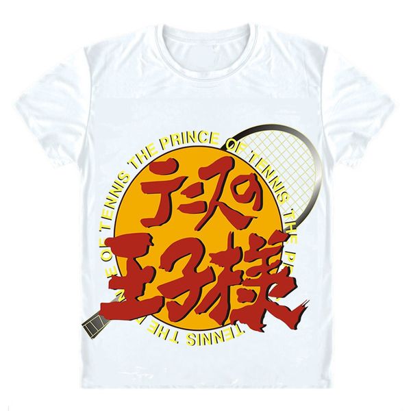 

anime shirt the prince of tennis t-shirts multi-style short tenni-pri ryoma echizen kunimitsu tezuka cosplay motivs shirts tee-style122-no11, White;black