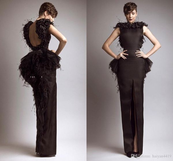 

2017 gowns arab feather flower skirt building division prom dress ankle length ball gown rt4712 plus size, Black