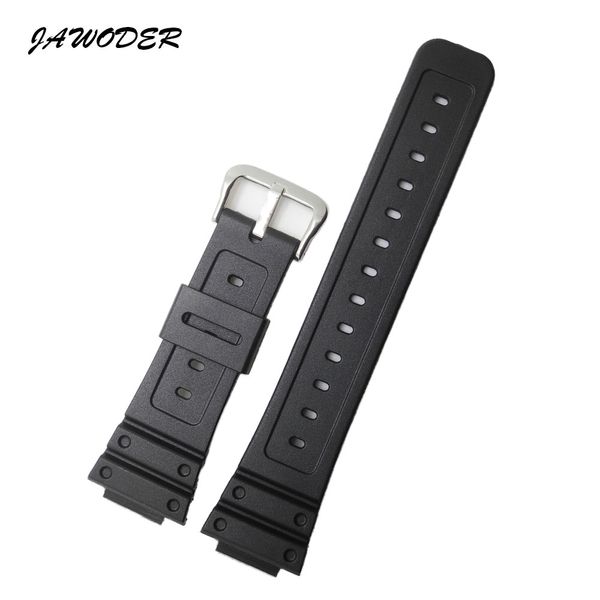 

jawoder watchband 26mm black silicone rubber watch band strap for dw-5600e dw-5700 g-5600 g-5700 gm-5610 sports watch straps, Black;brown