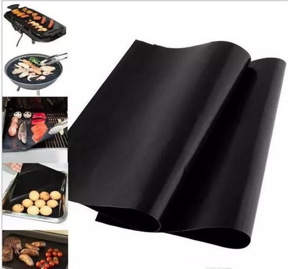 

2000pc barbecue grilling liner bbq grill mat portable non tick and reu able make grilling ea y 33 40cm 0 2mm black oven hotplate mat