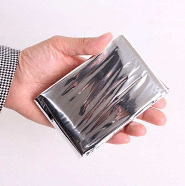 

new design emergency blanket saving rescue golden sliver insulation foil thermal waterproof outdoor shelter retain body heat camping