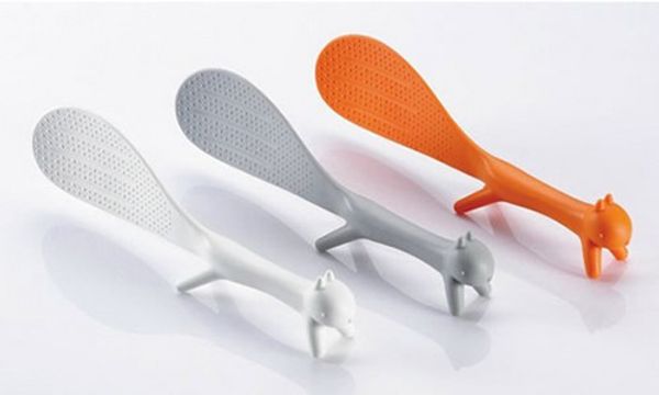 

wholesale- 1 pieces brand new fashion novel cute squirrel vertical rice spoon nonstick meal paddle gift