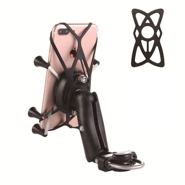 

universal adjustable motorcycle bike bicycle car mobile phone holder shockproof handlebar mount for samsung lg iphone x 8 7 6 6s plus