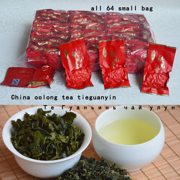 

500г (17.6oz) 64small мешки tieguanyin чай, аромат улун, китай здоровья чай чай anxi tiekuanyin tieguanyin чай бесплатная доставка