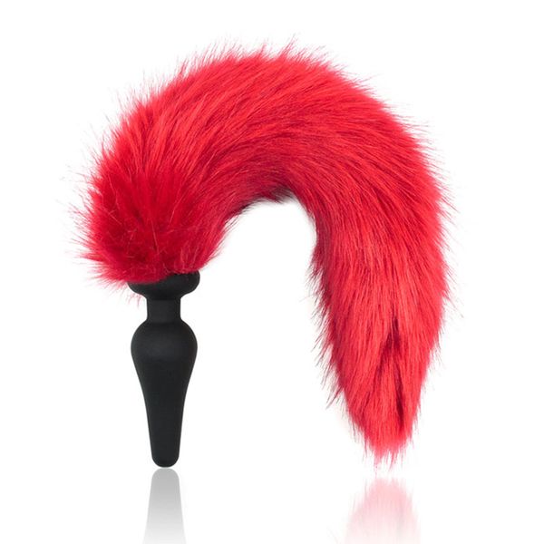 Kunstpelz Passionate Naughty Fox Tail Unisex Silikon Butt Plug Anal Sexspielzeug für Paare, erotische Sexprodukte 17402