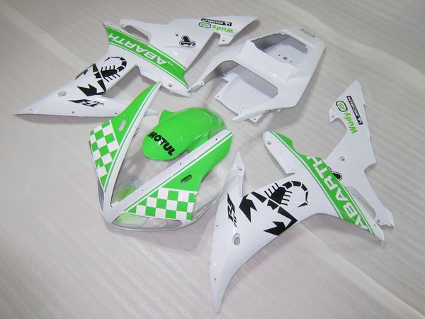 Carroçaria de pintura personalizada para Yamaha 2002 2003 YZF-R1 Green Green Fairings Kit YZFR1 YZF R1 YZF1000 02 03 VC47