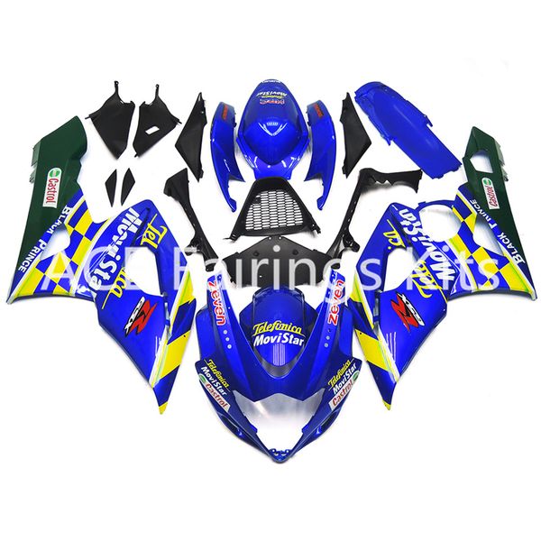 3 kostenlose Geschenke Neue Suzuki GSXR1000 GSXR 1000 K5 2005 2006 05 06 ABS Motorrad Verkleidung Kit Blau gelb grün Stil V30