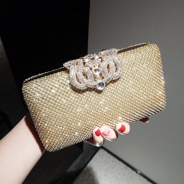 

new fashion crystal rhinestone ladies wedding party bridal silver black clutch evening bag hand beads bags shoulder purse wallet makeup kit