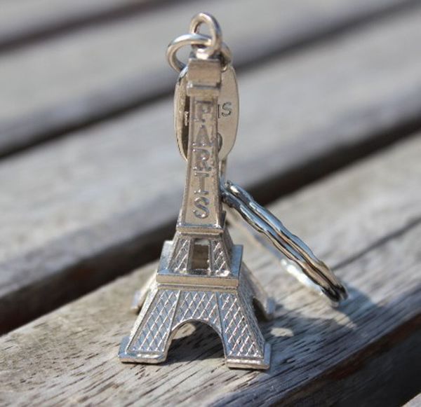 Mode Klassische Französisch Frankreich Souvenir Paris 3D Eiffelturm Modell Schlüsselbund Retro Mini Metall Paris Schlüsselring Ring Geschenk ZA1458