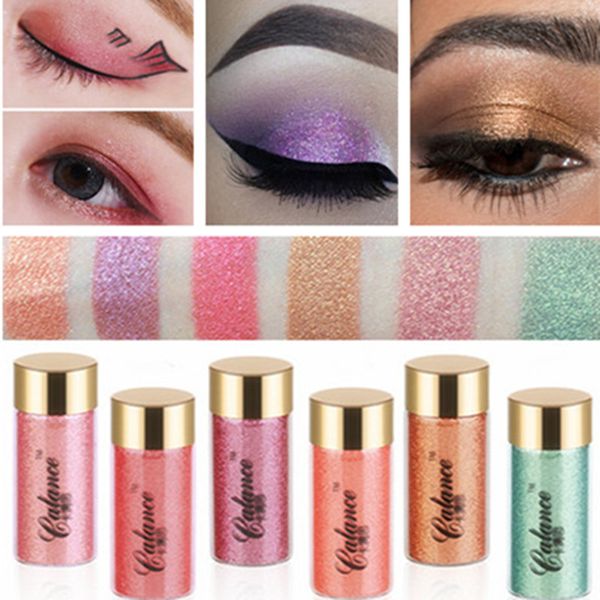 Long duradoura Pigmentos Olhos Glitter Em Pó Da Sombra Cosméticos Brilho Da Cor Do Vintage À Prova D 'Água Shimmer Sombra de Olho Make Up