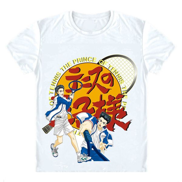 

anime shirt the prince of tennis t-shirts multi-style short tenni-pri ryoma echizen kunimitsu tezuka cosplay motivs shirts tee-style122-no06, White;black