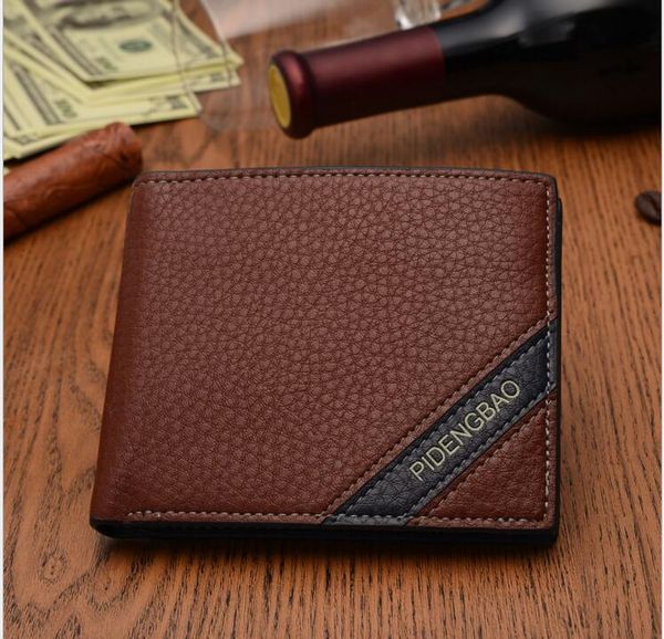 

2017 new man lai chi print short wallet han edition multi-card horizontal soft wallet card wholesale, Red;black