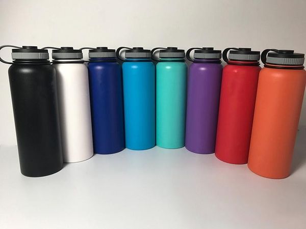 

new outdoor water bottle 40oz sport style cups insulated stainless steel water bottle wide mouth big capacity water bottle mugs fedex free