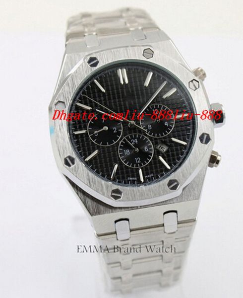 

Luxury Watches Wristwatch Men's Black Face Classic Automatic Watch Gents Stainless Steel Bracelet Small Dials Work Clock Relogio Masculino