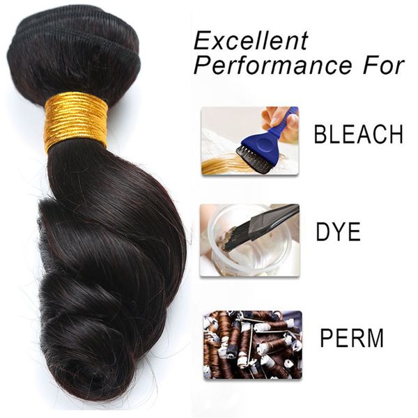 Brazilian Hair Bundles Loose Wave Unprocessed Virgin Human Hair 7a