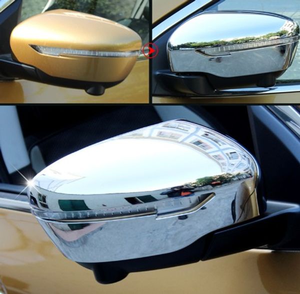 Para Nissan Qashqai J11 Rogue X-Trail T32 2014 2015 2016 2017 Car Chrome Styling Retrovisor Exterior de Espelho Capas Acessórios