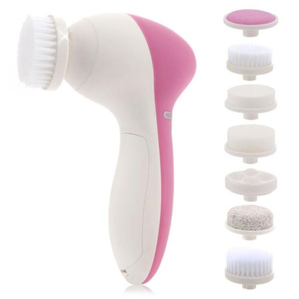 Mais novo 5in1 Elétrica Facial Cleanser Rosto Cuidados Com A Pele Definir Escova De Lavar Massageador Poros Limpo Profundo Limpo Instrumento Equipamentos de Beleza