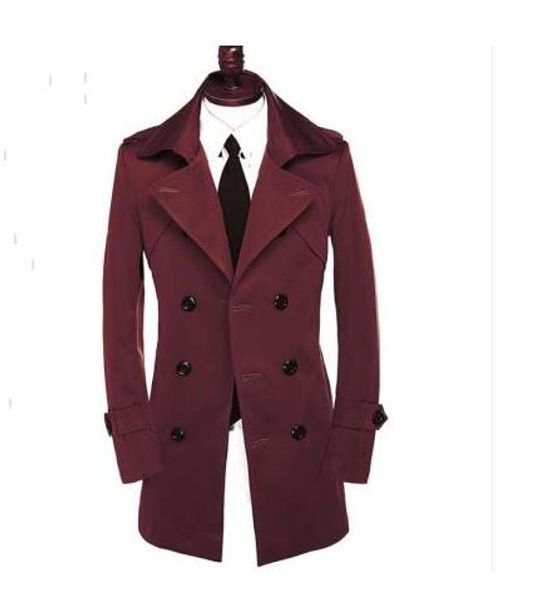 

autumn slim double-breasted trench coat men business outerwear popular mens trench coat modern urban big size 7xl 8xl 9xl, Tan;black