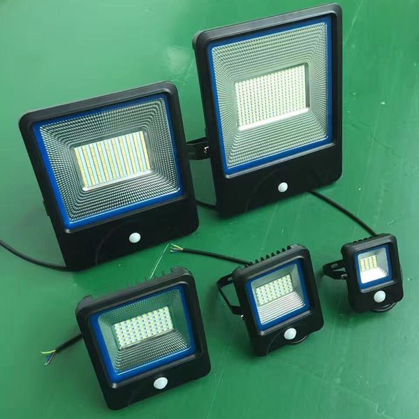 

10w / 20w / 30w / 50w pir led прожектор белый теплый прожектор датчик a85v-265v открытый сад лампы led мыть свет