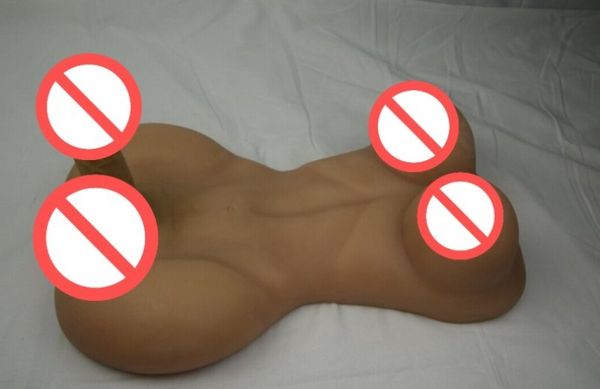 Luxus-Halbkörper-Sexpuppen aus massivem Silikon mit großem Brustdildo, Penis-Dongs, Analspielzeug, lebensecht, beste Qualität