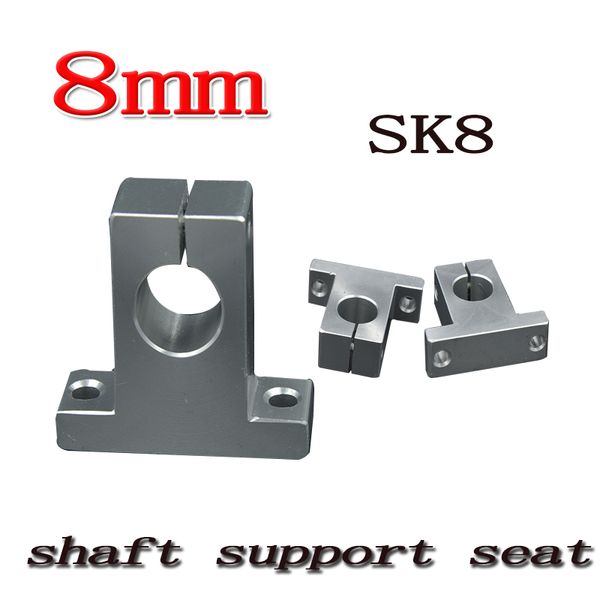 Toptan- 12pcs/Lot SK8 SH8A 8mm Doğrusal Mil Desteği 8mm Doğrusal Raylı Şaft Desteği CNC Parçaları 3D Yazıcı Şaft Destek Koltuğu