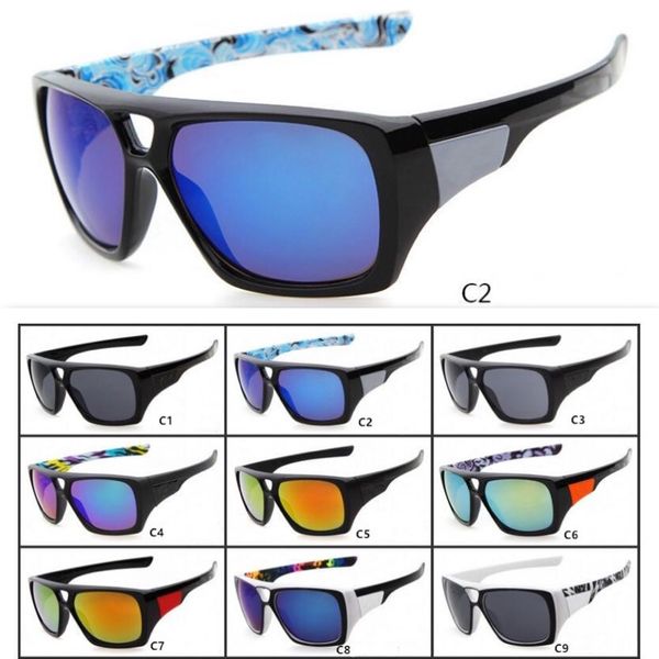 

9 colors sports men sunglasses the remit driving goggles big frame reflective lenses wholesale sun glasses, White;black