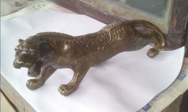 

Коллекция латунных тигров статуя скульптуры 24x8 см