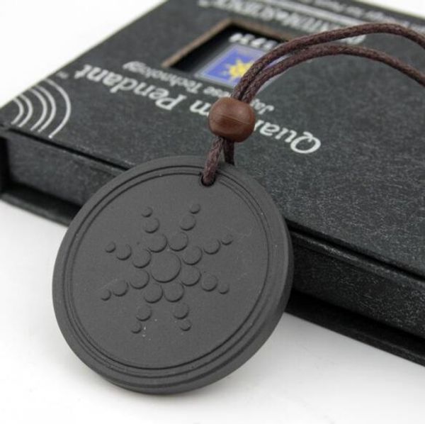 

10pcs quantum pendant necklace scalar energy pendant with negative ion energy pendant black lava stone jewelry negative ion science bio pend, Silver