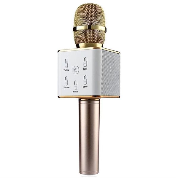 

q7 handheld microphone bluetooth wireless ktv with speaker mic microfono handheld loudspeaker portable karaoke player for iphone smartphones