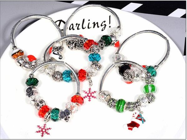 

3pcs/lot mix randomly women ladies christmas gift bracelet strech diy bracelet charm rhinestone crystal bracelet bangle new arrival in stock, Golden;silver