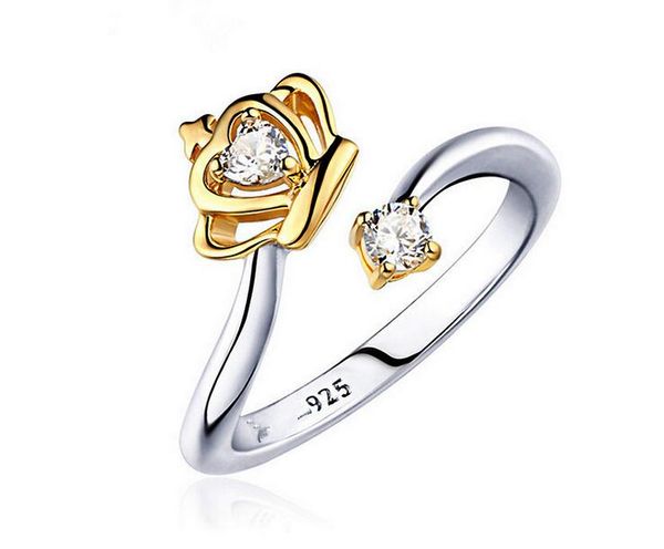 

opening can adjust the crown wedding jewelry valentine's day gift, Silver