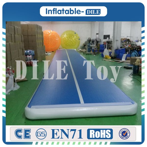 

6x1x0.2m blue inflatable gymnastics mattress gym tumble airtrack floor tumbling air track for sale