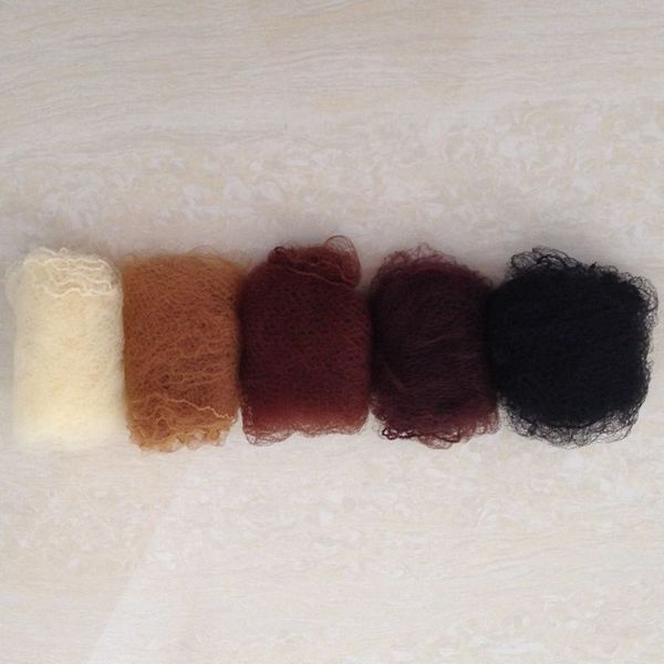 

wholesale-40pcs five color black brown beige disposable hairnets dancing net