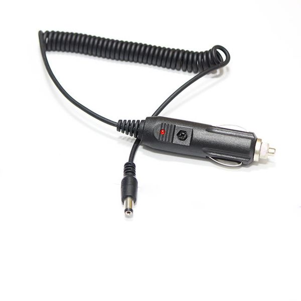 Cargador de coche de alta calidad, encendedor de cigarrillos automático, 12V, 24V, adaptador de fuente de alimentación para coche, cargador de enchufe, Cable de resorte de 5,5mm x 2,1mm